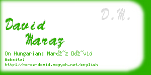 david maraz business card